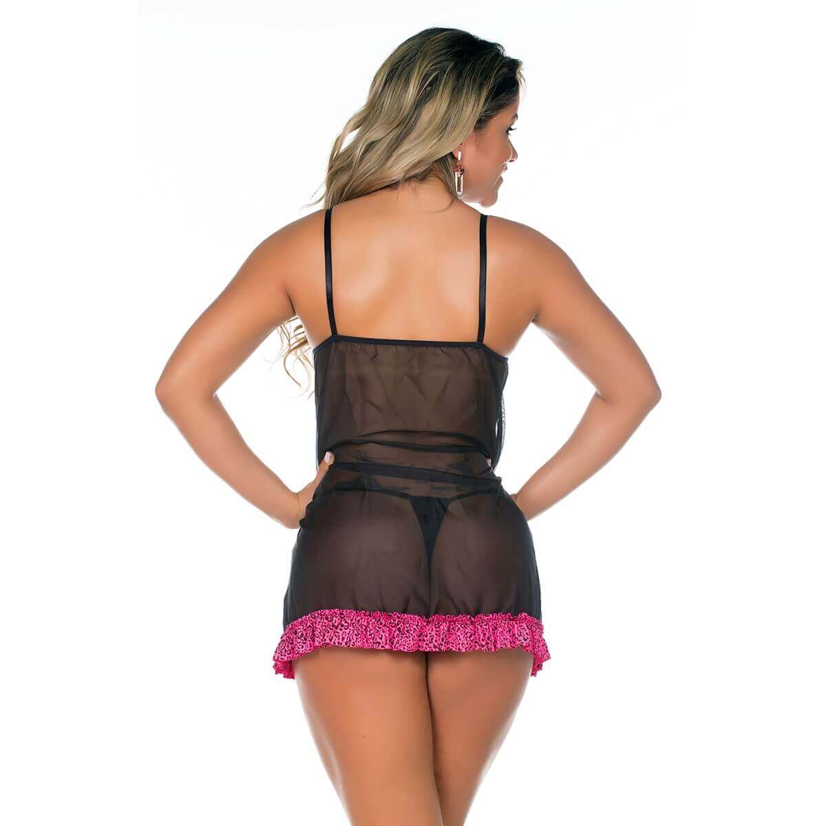 Lingerie Pimenta Sexy - Camisola Gostosa em Tule | Disponível em 2 Cores - 2