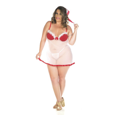 Lingerie Pimenta Sexy - Camisola Mamãe Noel | Tamanho Plus Size