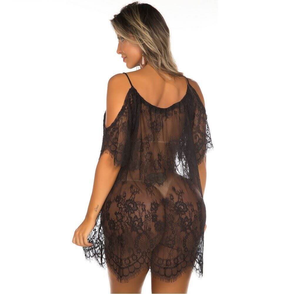 Lingerie Pimenta Sexy - Camisola Mônaco Chantily - Tamanho Único | Disponível em 2 Cores - 2