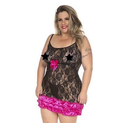 Foto 1 do produto Lingerie Pimenta Sexy - Camisola Patricinha | Tamanho: Plus Size