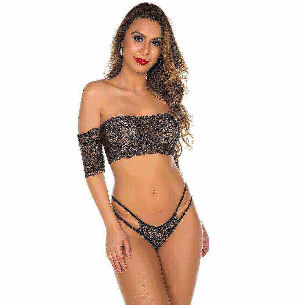 Lingerie Pimenta Sexy - Conjunto Gabriela - Tamanho Único | Disponível em 2 Cores - 5