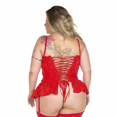 Foto 2 do produto Lingerie Pimenta Sexy - Corpete Sensuale | Tamanho: Plus Size