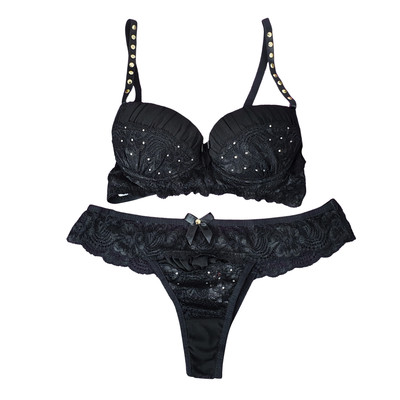 Conjunto 1/2 Taça com Renda e Spikes - Ranny's Lingerie | Tamanho: P