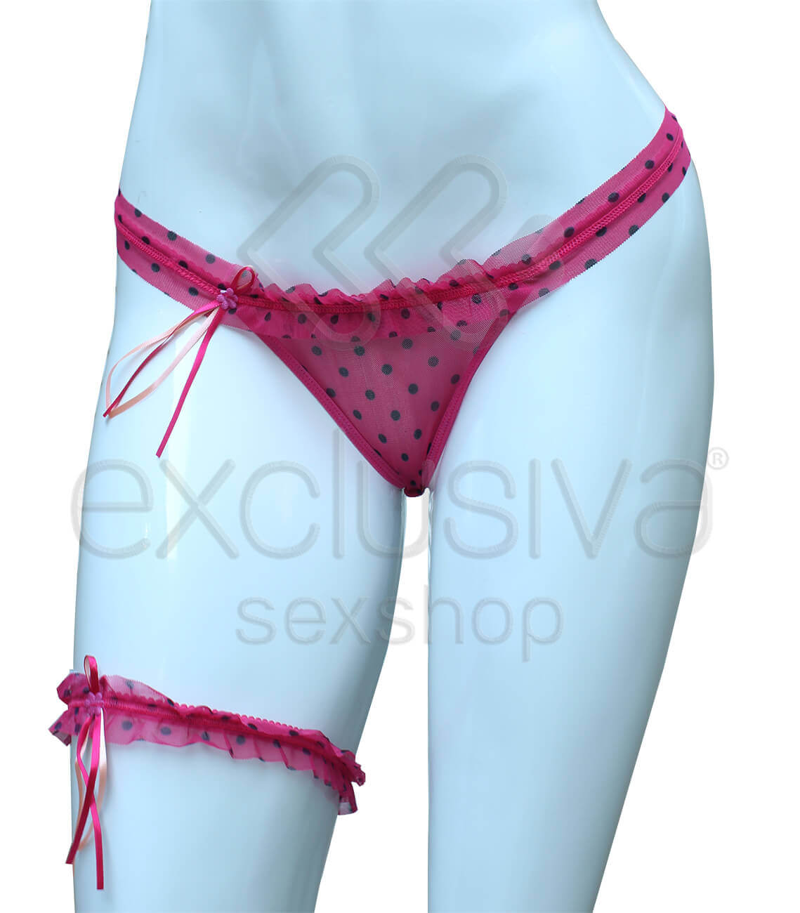 Lingerie Sapeka - Tanga Travessa com Persex | Disponível em 7 Cores - 7