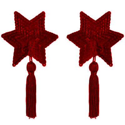 Lingerie Sapeka - Tapa Seios Nipple Cover em Forma de Estrela com Pompom | Disponível em 3 Cores - 4