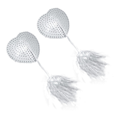Foto 2 do produto Lingerie Sapeka - Tapa Seios Nipple Cover Snow em Forma de Coração com Plumas