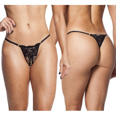 Foto 1 do produto Lingerie Sensualle - Calcinha Pode Levar com Abertura | Cor: Preto