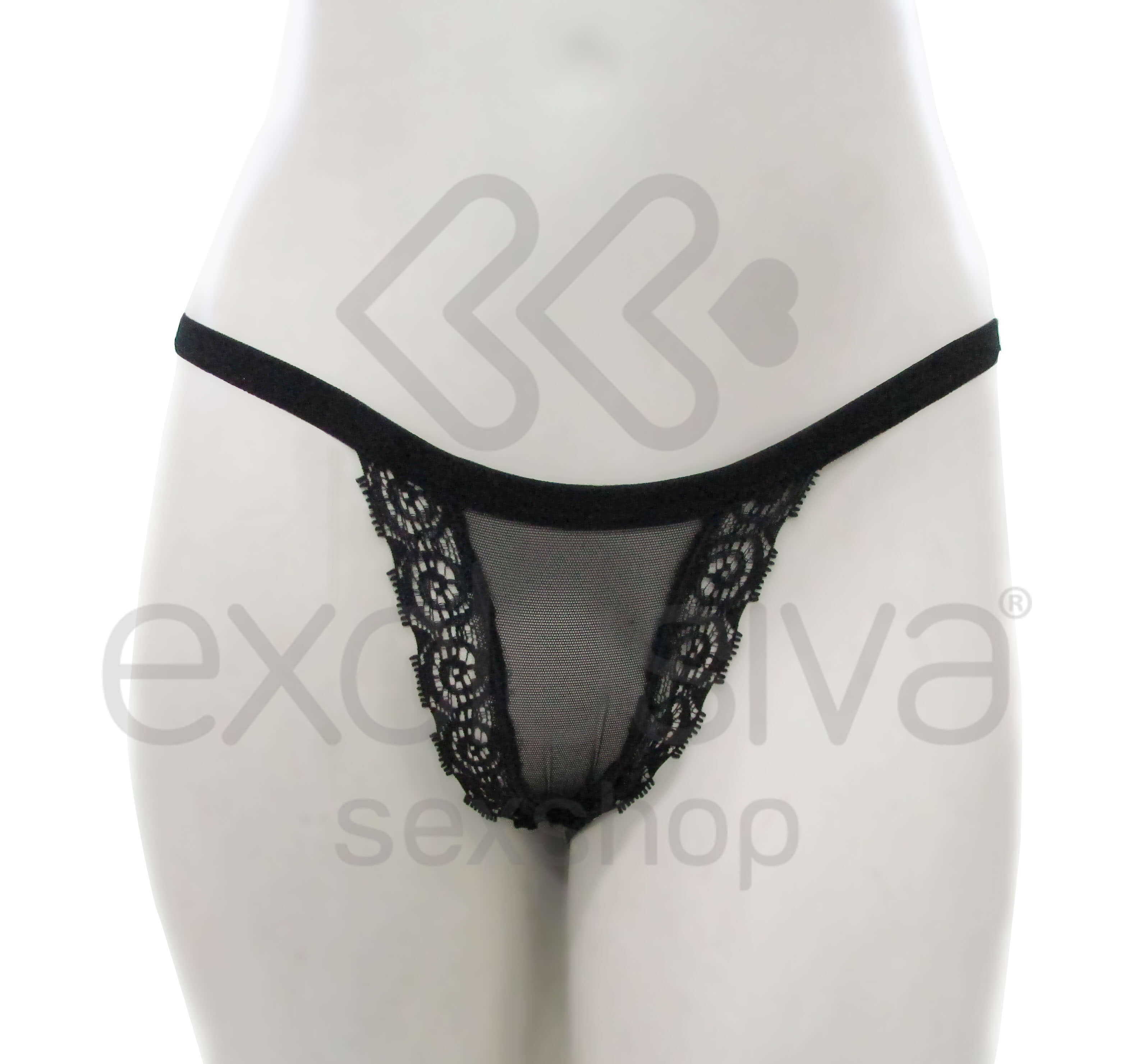 Lingerie Sensualle - Calcinha Vou Ás Compras com Abertura no Bumbum e Pingente | Disponível em 3 Cores - 4