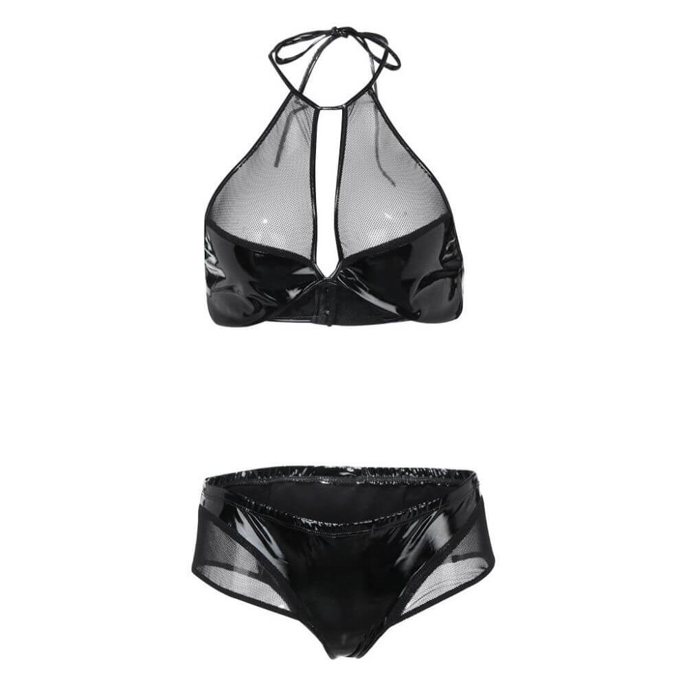 Conjunto Simples em Spandex com Sutiã e Calcinha - Lingerie Topo Toys | Disponível em 2 Tamanhos - 4