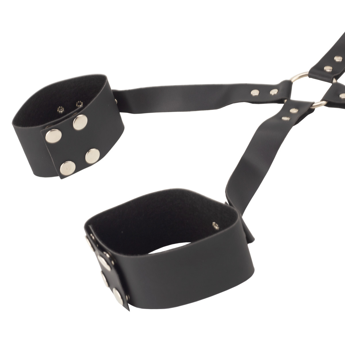 Conjunto de Algemas e Tornozeleiras com Distanciador em Couro Sintético - Sexy Fantasy Linha Sado | Tamanho Único - 5