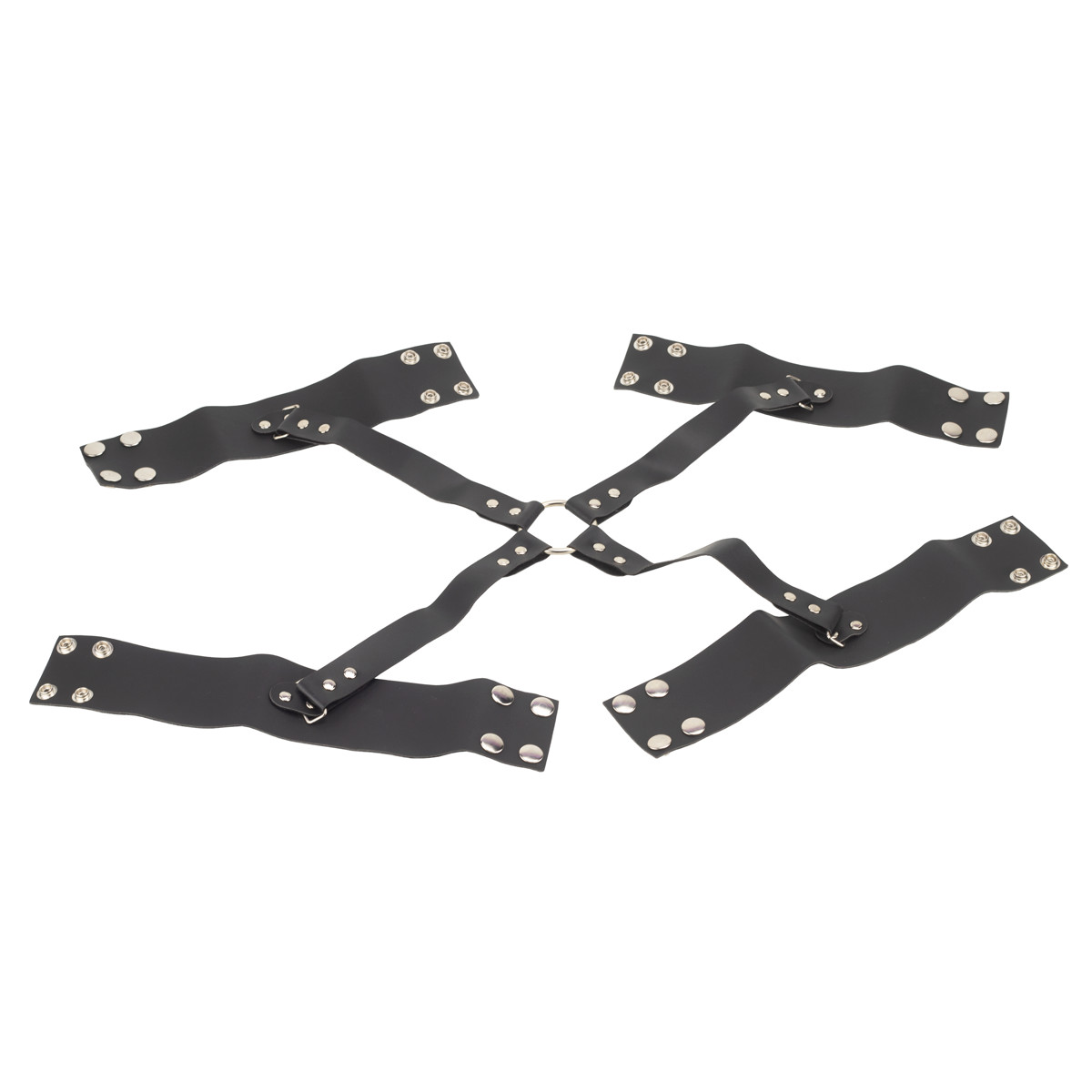 Conjunto de Algemas e Tornozeleiras com Distanciador em Couro Sintético - Sexy Fantasy Linha Sado | Tamanho Único - 3