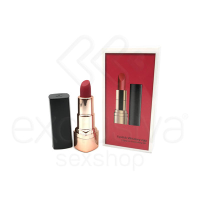Foto 2 do produto Mini Vibrador em Forma de Batom Recarregável com 10 Modos de Vibração - Lipstick Vibratory Egg | 7,5 x 2,2 cm