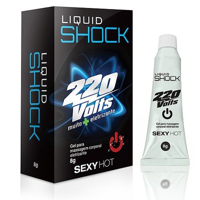 Foto 1 do produto Gel para Massagem Corporal com Efeito Eletrizante - Liquid Shock 220 Volts - 8 g