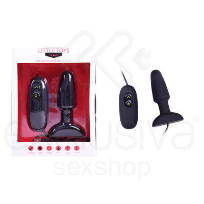 Foto 1 do produto Little Toys Recargeable Butt Plug - Plug Anal em Silicone Soft Touch com 10 Modos de Vibração - 11,2 x 3,3 cm