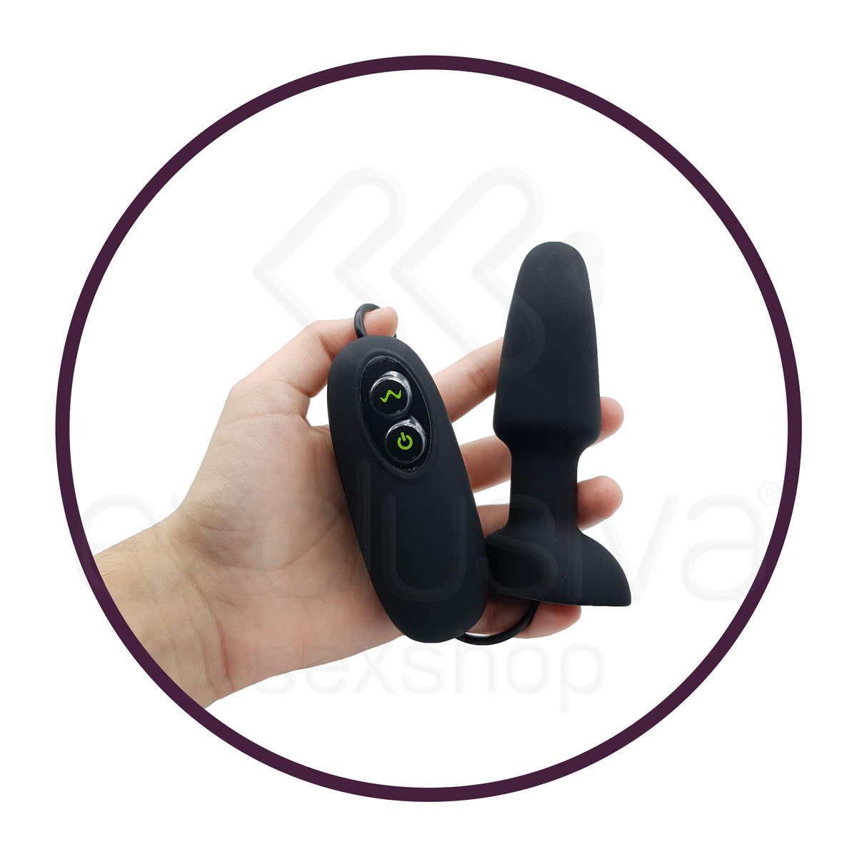 Little Toys Recargeable Butt Plug - Plug Anal em Silicone Soft Touch com 10 Modos de Vibração - 11,2 x 3,3 cm - 3