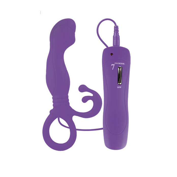 Estimulador de Próstata com 7 Modos de Vibração em Silicone Soft Touch com Estimulador de Períneo e Alça de Segurança - Little Turtle | Disponível em 2 Cores | 12,5 x 2 cm - 3