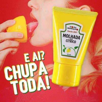Gel Lubrificante Beijável com Sabor de Frutas Cítricas - Loka Sensação Molhada - 15 ml