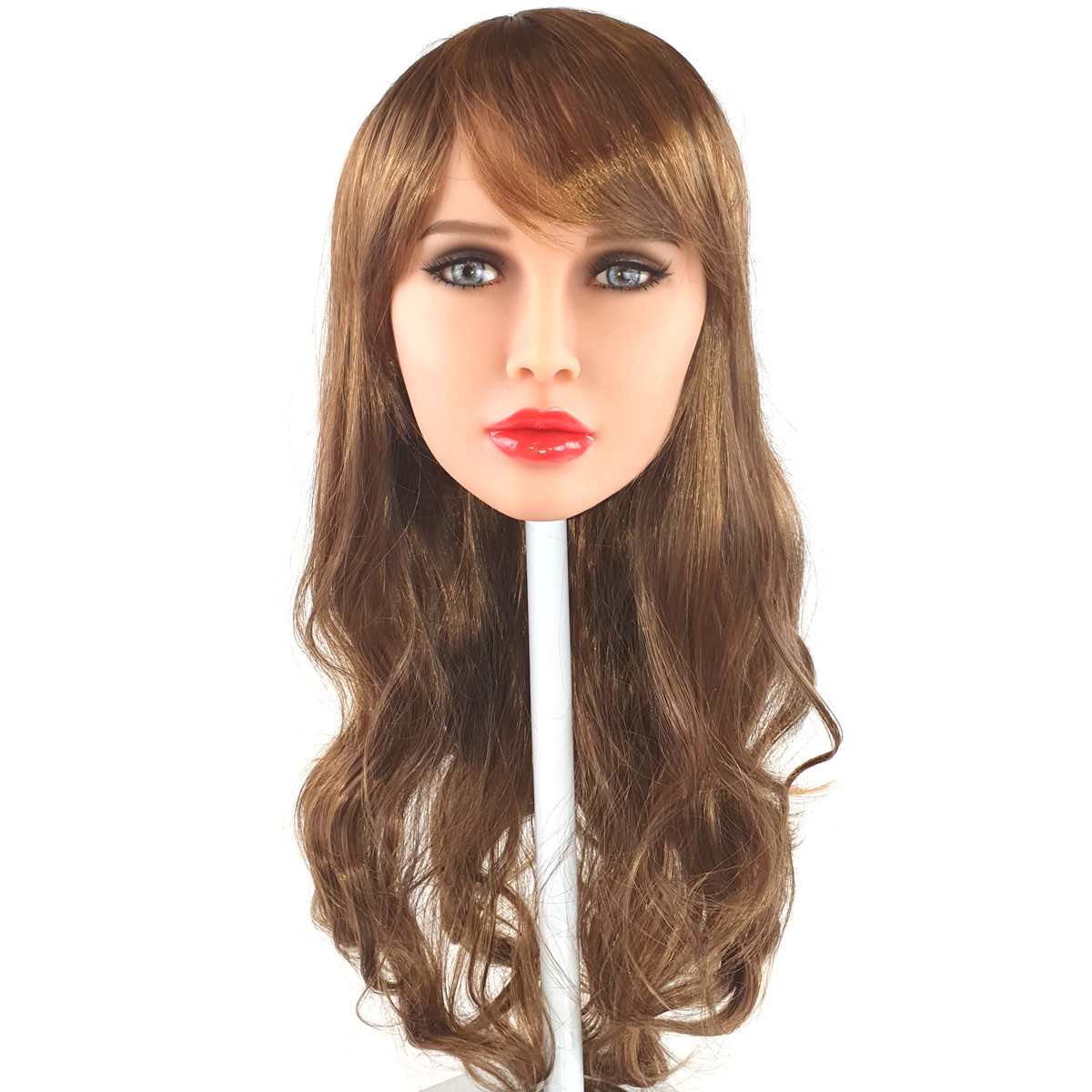 Lola - Boneca Realista em TPE com Rosto Perfeito, Olhos Azuis, Corpo de Modelo, Vértebras em Aço, Cabelos Morenos e Acessórios - 45 kg e 1,54 Metros de Altura - 16