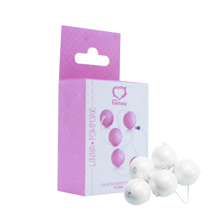 Colar Tailandês com 5 Esferas e Cordão de Silicone no Tamanho P - Sexy Fantasy | Disponível em 3 Cores - 4