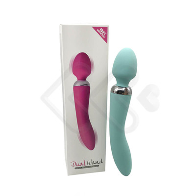 Foto 1 do produto Love Magic Dual Wand - Vibrador e Massageador Recarregável com 10 Modos de Vibração - 23 x 4 cm | Cor: Verde Claro