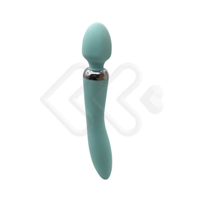 Foto 2 do produto Love Magic Dual Wand - Vibrador e Massageador Recarregável com 10 Modos de Vibração - 23 x 4 cm | Cor: Verde Claro