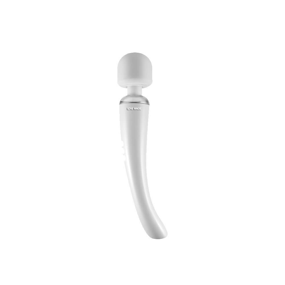 Love Magic Elegance- Vibrador Massageador Recarregável com 20 Modos de Vibrações e 8 Velocidades - 29,5 x 5,5 cm | Cor: Branco - 2