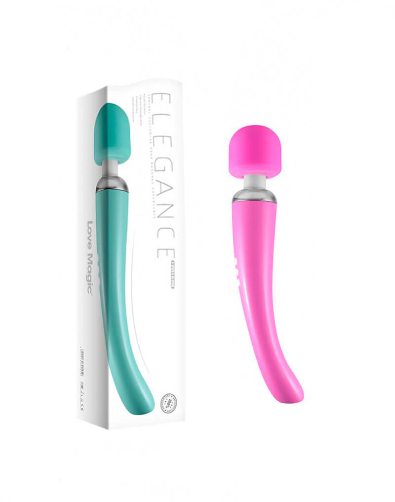 Love Magic Elegance- Vibrador Massageador Recarregável com 20 Modos de Vibrações e 8 Velocidades - 29,5 x 5,5 cm | Cor: Rosa - 1