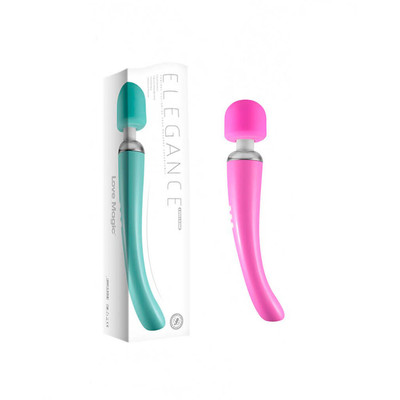 Foto 1 do produto Love Magic Elegance- Vibrador Massageador Recarregável com 20 Modos de Vibrações e 8 Velocidades - 29,5 x 5,5 cm | Cor: Rosa
