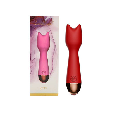 Mini Vibrador Recarregável em Forma de Gatinho com 10 Modos de Vibração - 13 x 3,3 cm | Love Magic Kitty Bunny | Disponível em 4 Cores