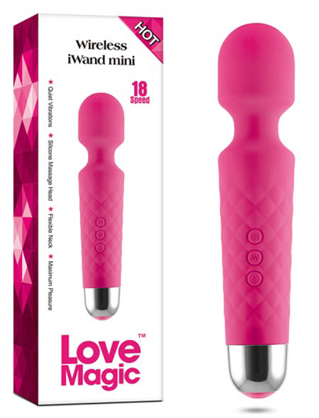 Love Magic - Massageador Erótico Recarregável em Soft Touch com 18 Funções de Vibração - 20 x 4 cm | Cor: Rosa - 1