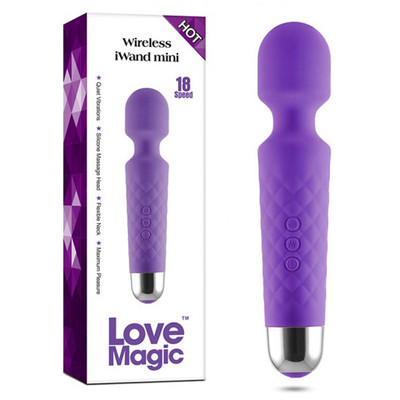 Foto 1 do produto Love Magic - Massageador Erótico Recarregável em Soft Touch com 18 Funções de Vibração - 20 x 4 cm | Cor: Roxo