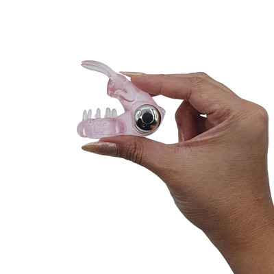 Foto 4 do produto Anel Peniano com 10 Modos de Vibrações e Estimulador de Clítoris no Formato de Coelho - Love Rabbit Ring | 5,6 x 3,6 cm