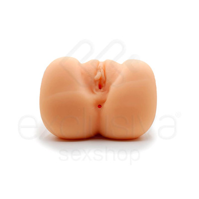 Foto 1 do produto Masturbador em Forma de Bunda em Cyberskin com Vagina Carnuda e Ânus Apertado - Love Red Lip | 20 x 18,5 cm