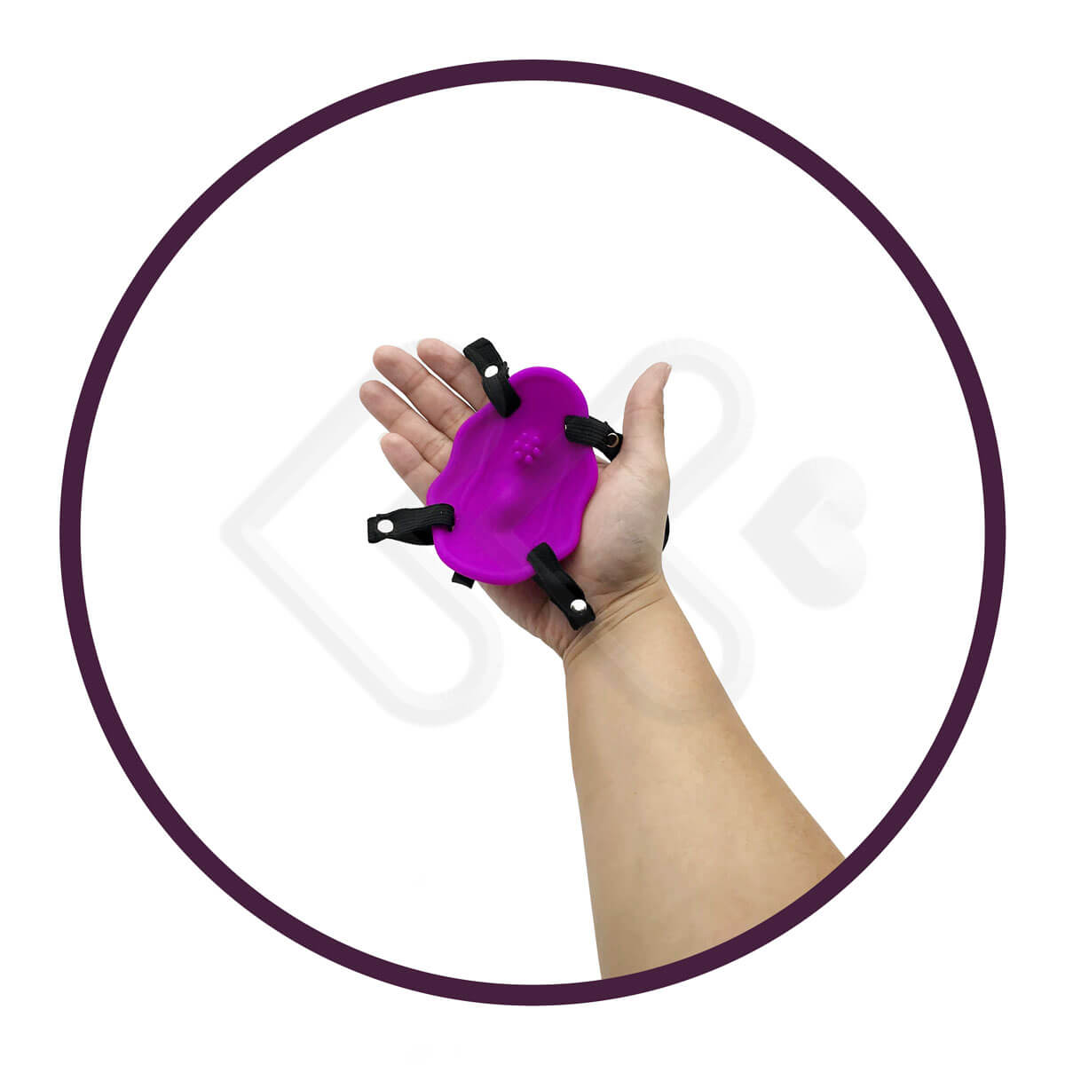 Love Rider - Cinta com Estimulador Clitoriano em Silicone e Cápsula com 10 Modos de Vibração - 10,7 x 6,5 cm - 6