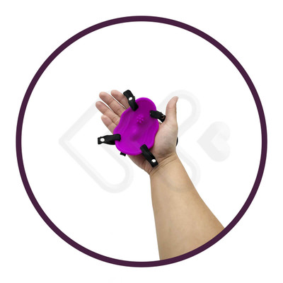 Love Rider - Cinta com Estimulador Clitoriano em Silicone e Cápsula com 10 Modos de Vibração - 10,7 x 6,5 cm