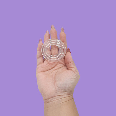 Foto 4 do produto Conjunto de Anel Prolongador de Ereção em TPE Transparente - Love Ring | Tamanho P, M e G