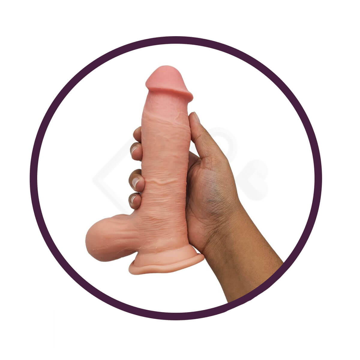 Prótese Peniana Realística em TPE com Vertebra, Escroto e Ventosa - Lovetoy Slinding Skin Dong | 17,5 x 5 cm - 4