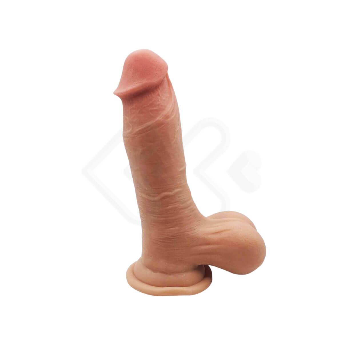 Prótese Peniana Realística em TPE com Vertebra, Escroto e Ventosa - Lovetoy Slinding Skin Dong | 17,5 x 5 cm - 3