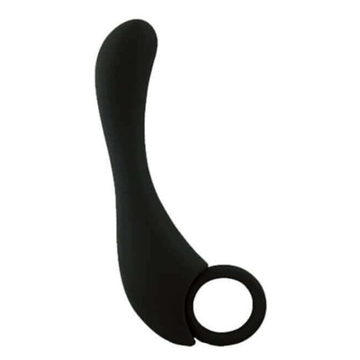 Foto 2 do produto Lover - Estimulador de Próstata em Silicone Soft Touch com Alça de Segurança - 13,5 x 3,1 cm | Cor: Preto