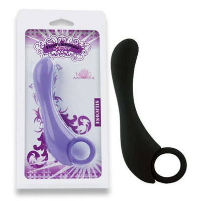 Lover - Estimulador de Próstata em Silicone Soft Touch com Alça de Segurança - 13,5 x 3,1 cm | Cor: Preto