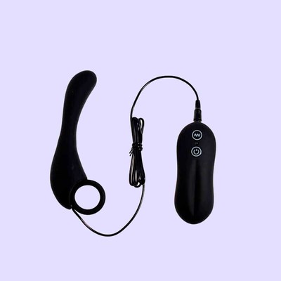 Foto 6 do produto Estimulador de Próstata em Silicone com 10 Modos de Vibração e Controle Remoto - Lover | 10 x 2,4 cm | Disponível em 3 Cores