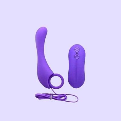 Foto 2 do produto Estimulador de Próstata em Silicone com 10 Modos de Vibração e Controle Remoto - Lover | 10 x 2,4 cm | Disponível em 3 Cores