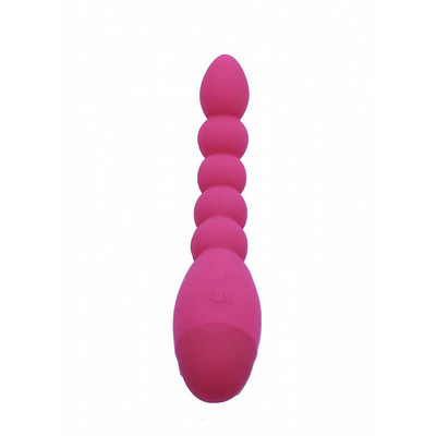 Foto 2 do produto Lovers Beads - Plug Anal Escalonado com 10 Modos de Vibrações - 18,2 x 2,4 cm | Cor: Rosa