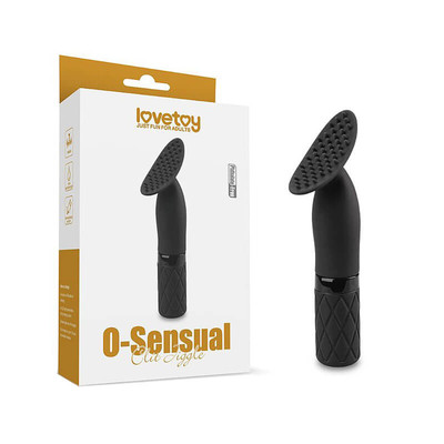 Estimulador de Clitóris em Silicone Atóxico com Cerdas Massageadoras, 7 Modos de Vibração e Recarregável - Lovetoy 0-Sensual Clit Jiggle | 14 x 2,6 cm