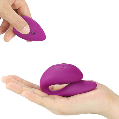 Vibrador de Casal em Silicone Aveludado com 11 Modos de Vibração e Controle Remoto Sem Fio - Lovetoy 0-Sensual Double Rush | 7 x 2,8 cm