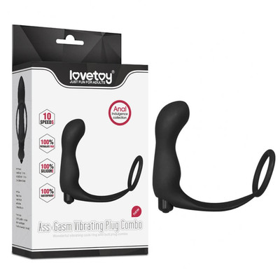 Foto 1 do produto Lovetoy Ass Gams - Estimulador de Próstata com Anel Peniano e 10 Modos de Vibração