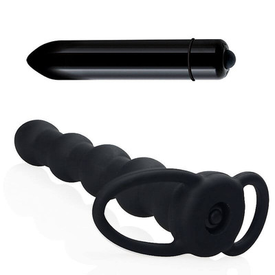 Foto 2 do produto Anel Companheiro com Penetrador Anal, Bullet de Vibração Única e Anel Escrotal - Lovetoy Balled Double Prober | 14 x 2,9 cm