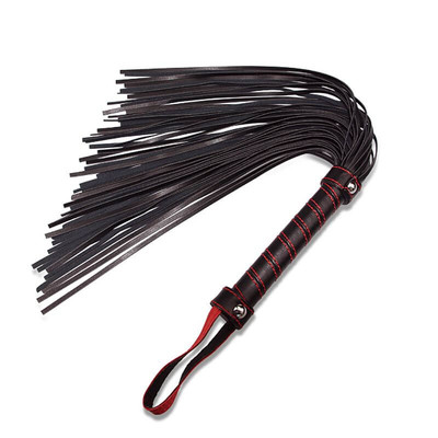 Foto 1 do produto Chicote Luxo com Tiras em Couro Sintético - Lovetoy Bondage Fetish Beginners Flogger | 30 cm | Disponível em 2 Cores