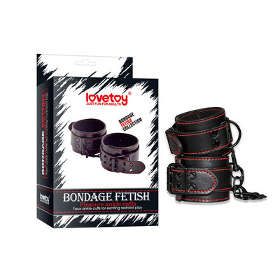Lovetoy Bondage Fetish - Tornozeleira em Couro Sintético com Corrente
