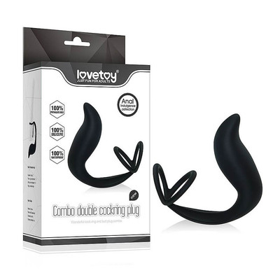 Lovetoy Combo Double Cockring Plug  - Estimulador de Próstata com Anel Duplo